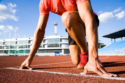 runner at the start
