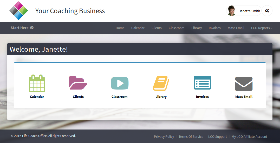 Life Coach Office - Coach Home Page